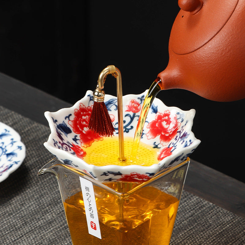 🍵5 Thousand Years Blue and White Porcelain Umbrella Tea Infuser Set