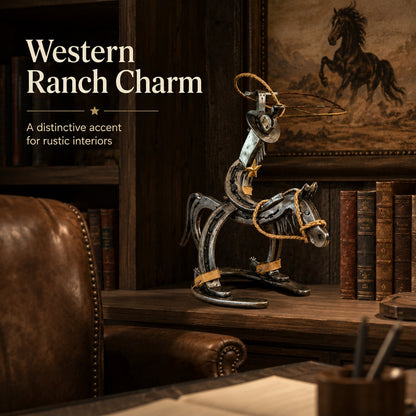 Handcrafted Cowboy Iron Pony Ornament