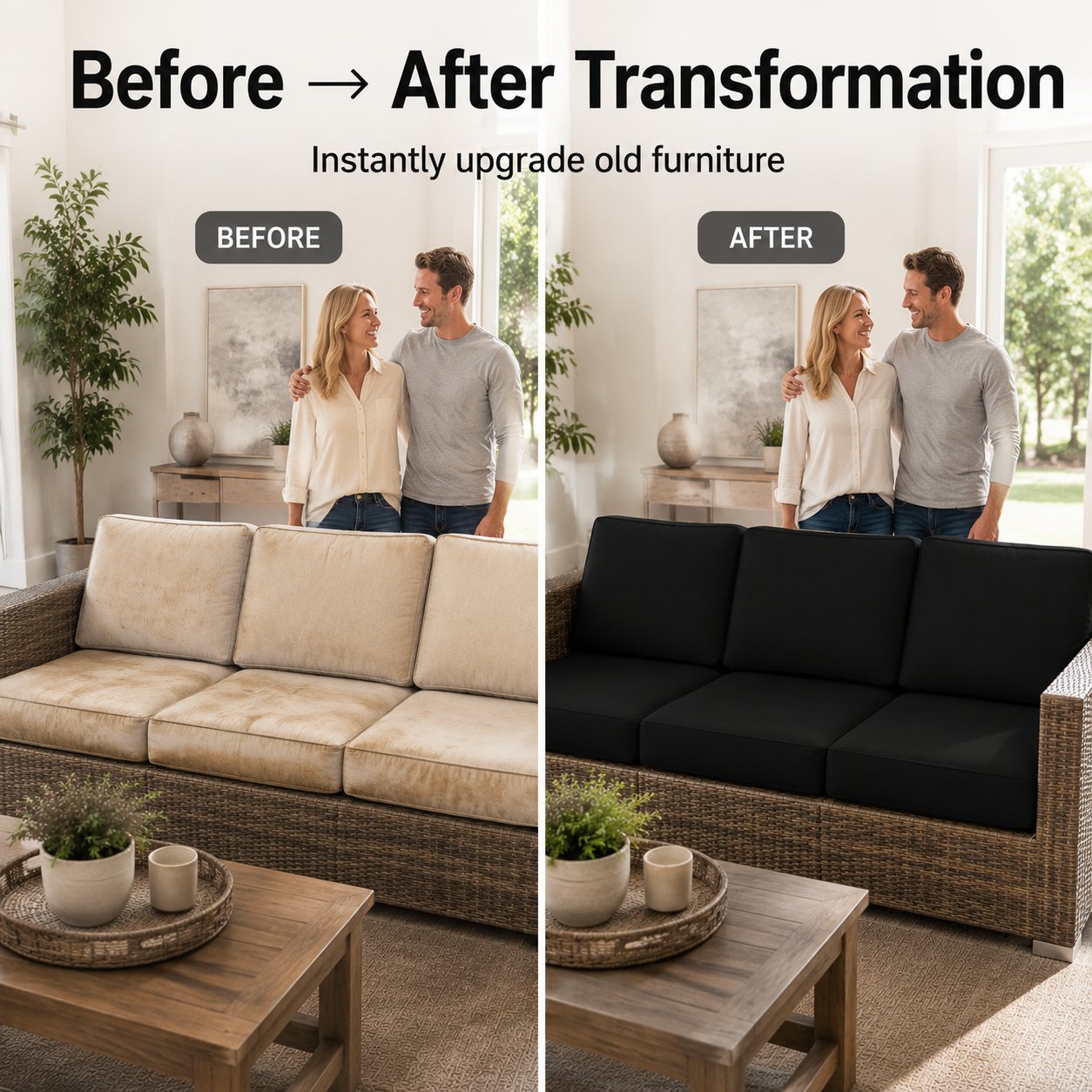🪑 Stretch Sofa Cushion Covers Set