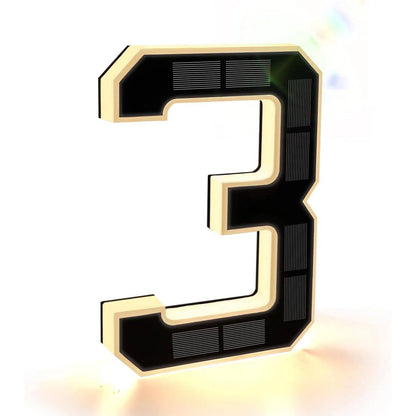 9 Inch Solar-Powered Lighted House Numbers