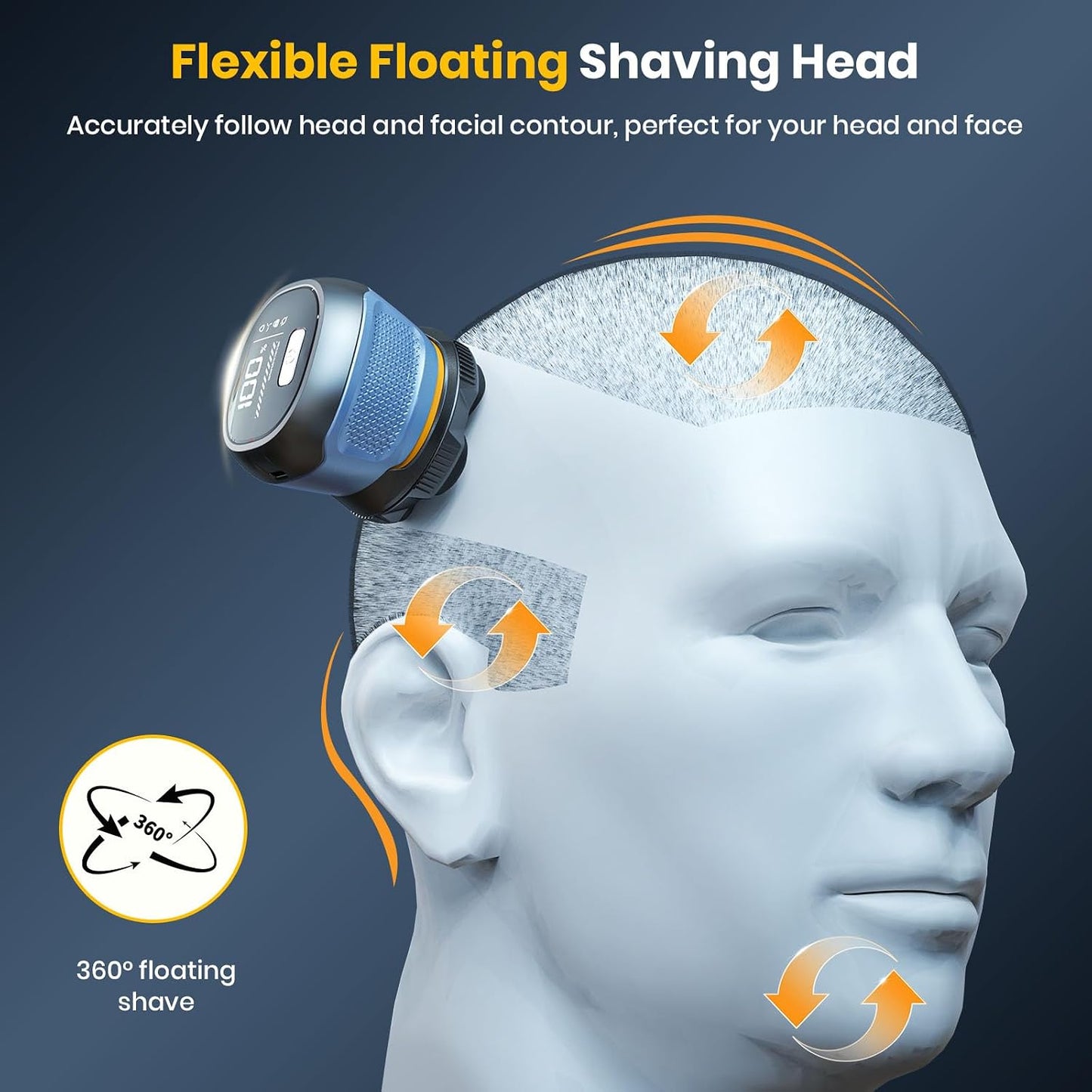 TYIIPLUS 6D Magnetic Electric Head Shaver