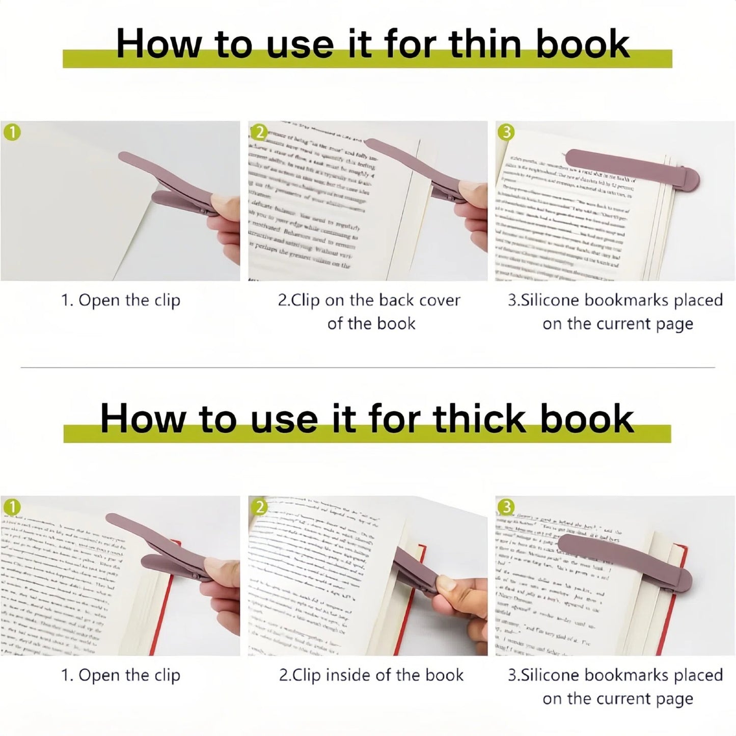 TYIIPLUS Silicone Automatic Bookmark