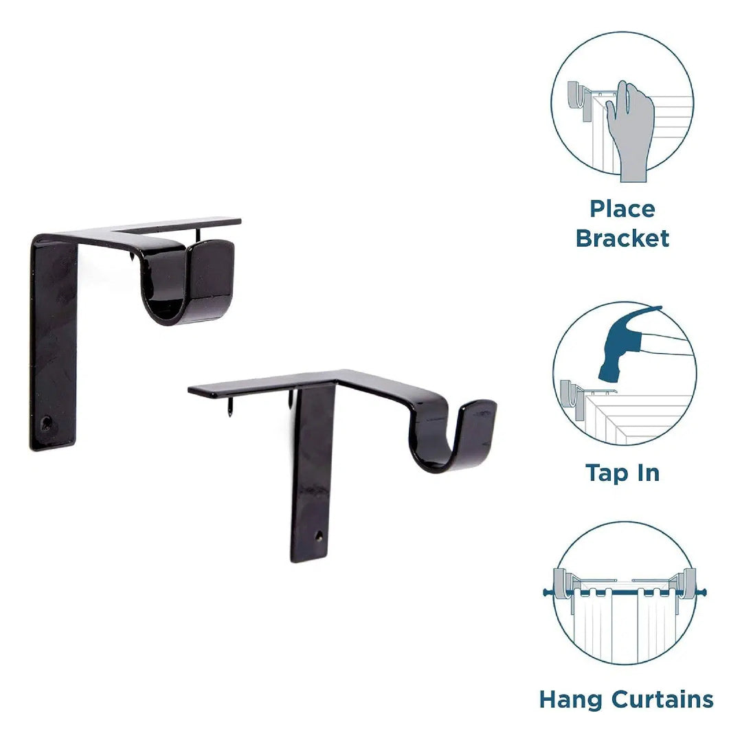 TYIIPLUS No-Drill Curtain Rod Brackets