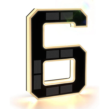 9 Inch Solar-Powered Lighted House Numbers