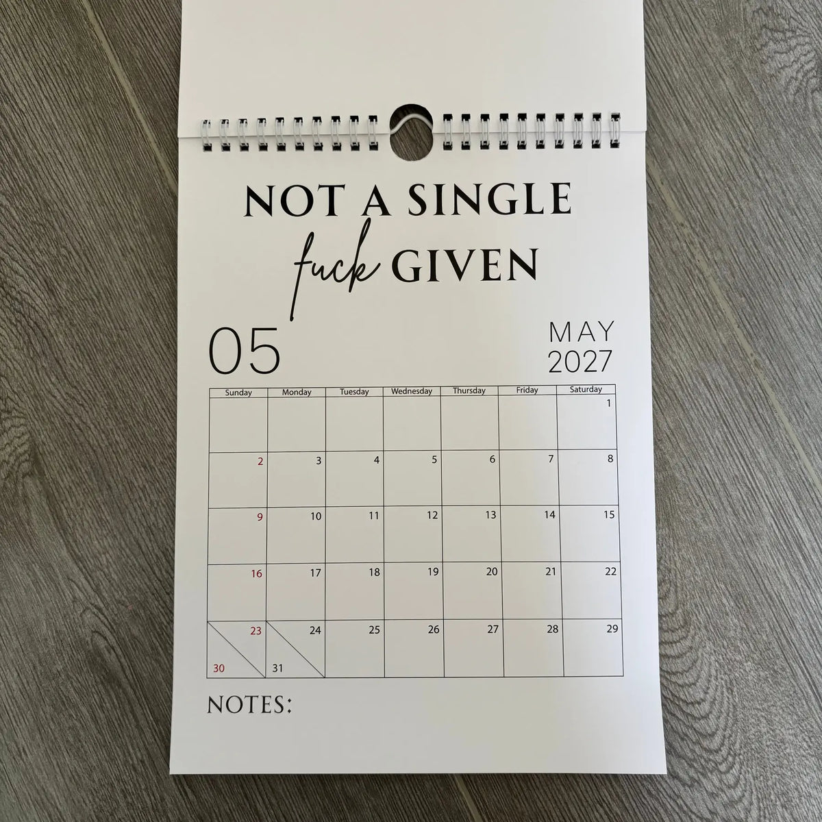 Fuck It Calendar 2027, Funny Sweary Wall Calendar