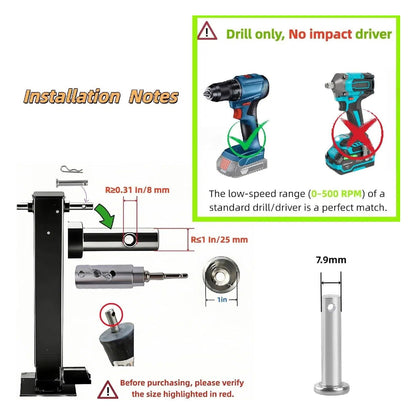 Trailer Jack Drill Adapter