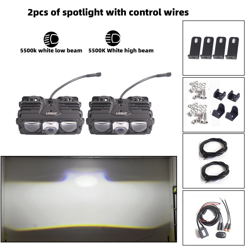 2 Lights + Wiring Harness & Remote Control Kit (Best Value) ⭐