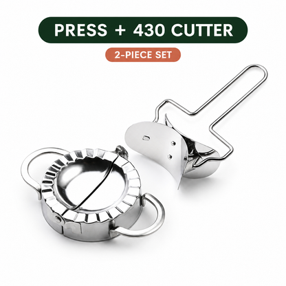 🥟 Stainless Steel Dumpling Maker & Dough Cutter Set – Roll, Fill, Press & Seal with Ease
