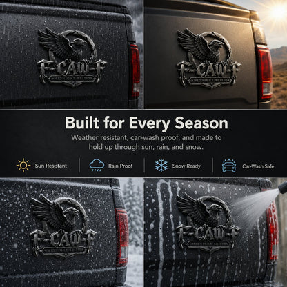 🦅 F-CAW-F Midnight Edition Metal Emblem - Premium Attitude Decal