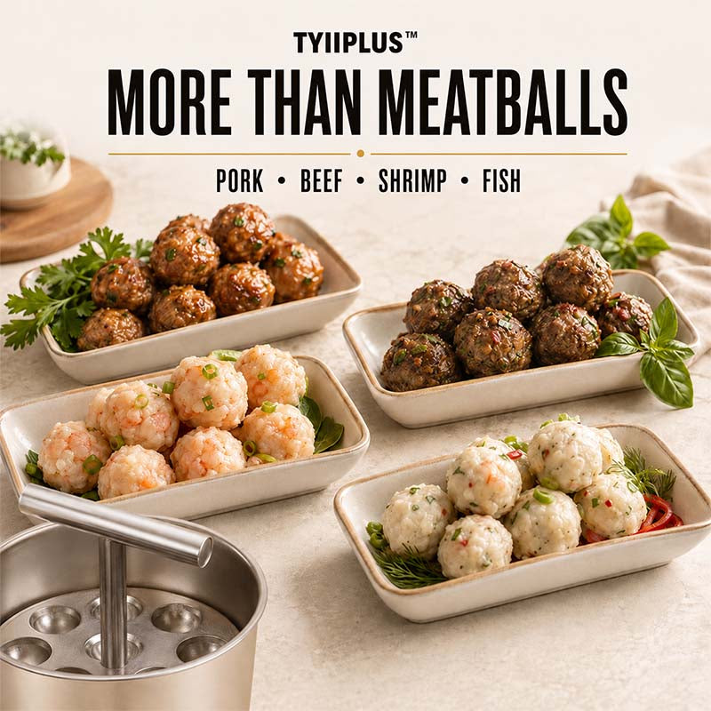 TYIIPLUS™ Stainless Steel Meatball Maker – 6/12-Cavity Manual Meatball Mold, Quick & Easy Meatball Making Tool