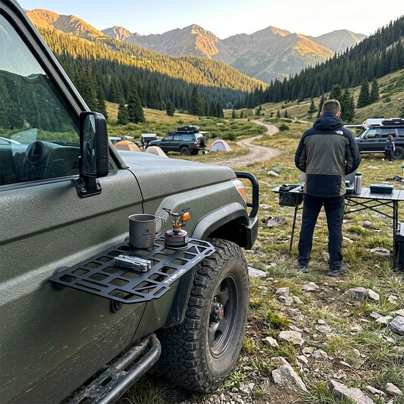 Heavy-Duty Magnetic Vehicle Side Table | Portable Grid Camp Desk