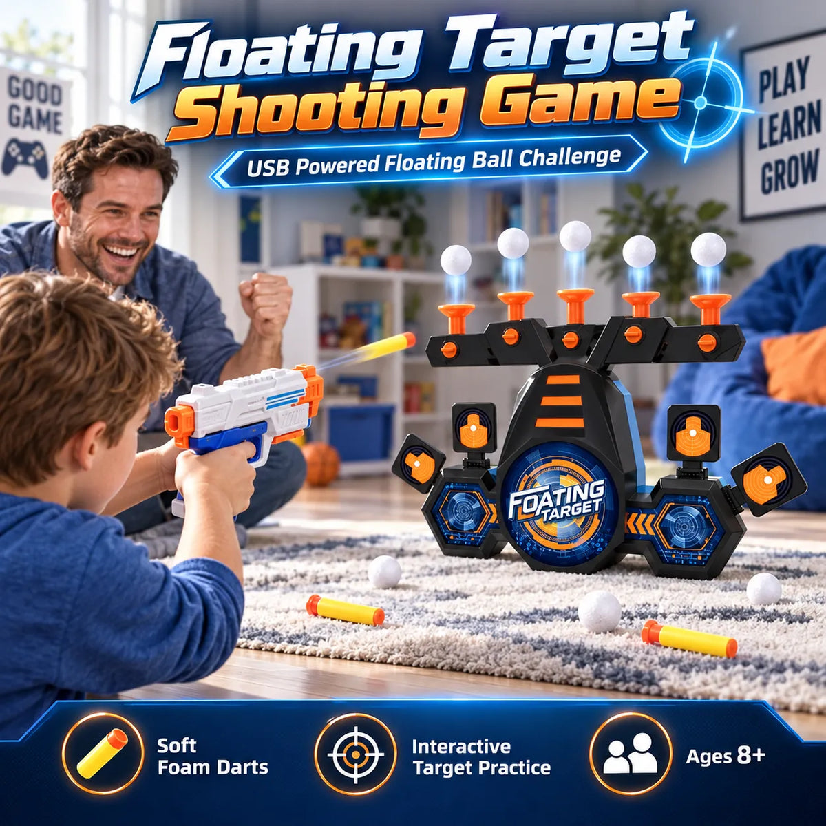 🎄Christmas Gift🎯FLOATING BALL TARGET SHOOTING GAME SET