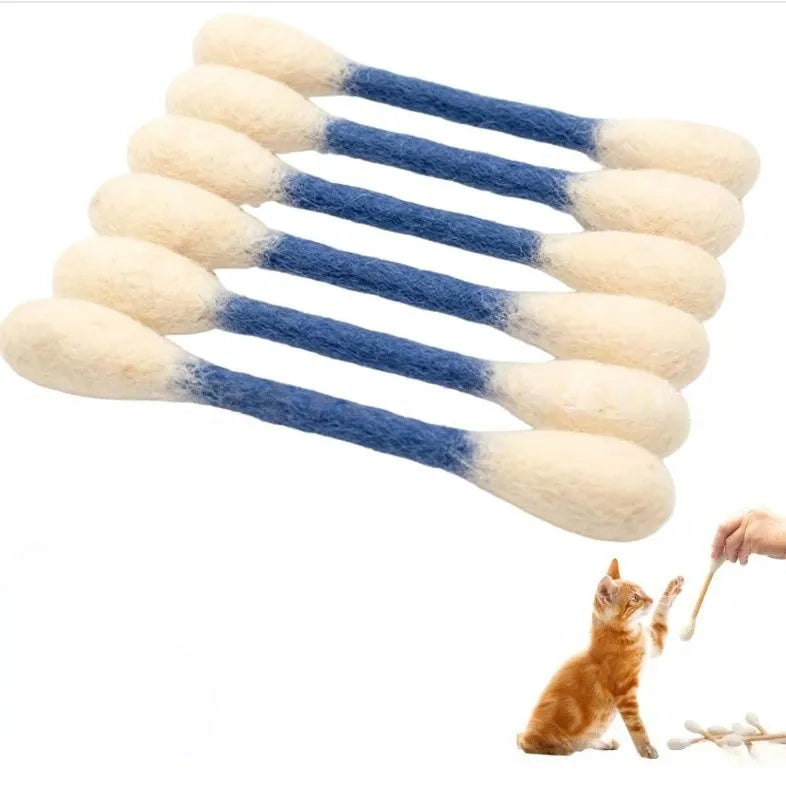 🐱6 Pcs Swabs Large Size Cat Toys with Catnip❤️For Happy, Healthy, and Active Indoor Cats
