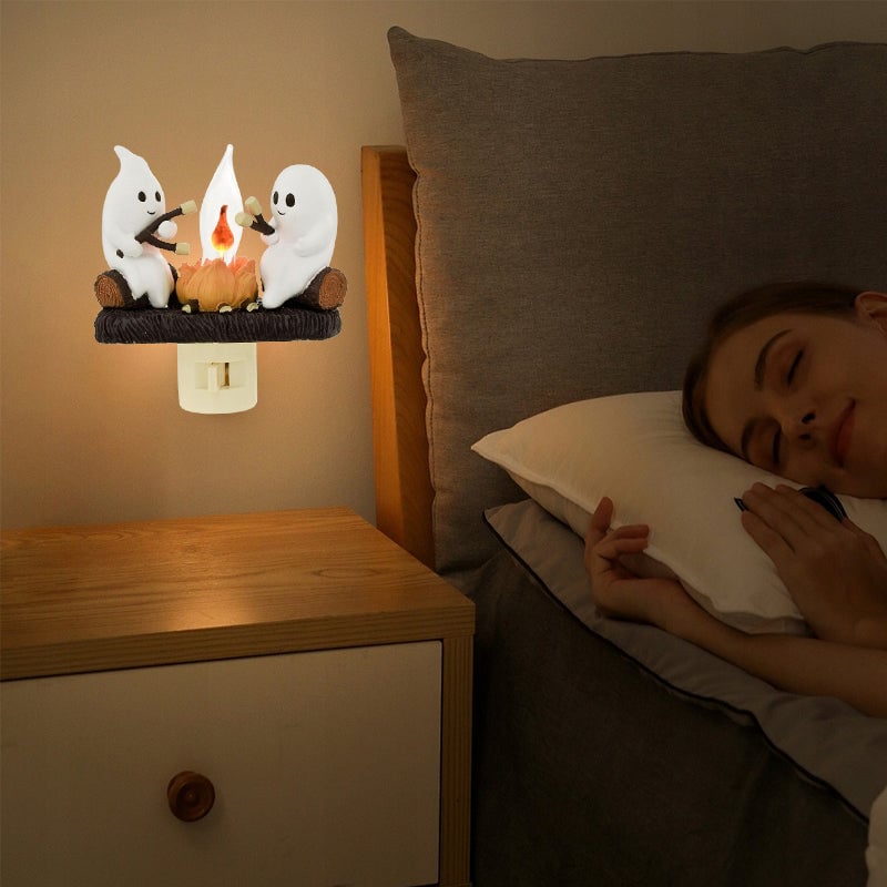 👻Cute Ghost Campfire Halloween Nightlight🔥