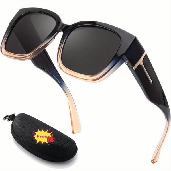 🕶️ Polarized Fit Over Sunglasses for Women – UV400 Protection Floral Frame Wear Over Prescription Glasses