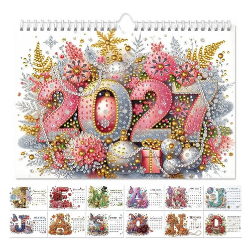 2027 DIY Diamond Painting Calendar Kit