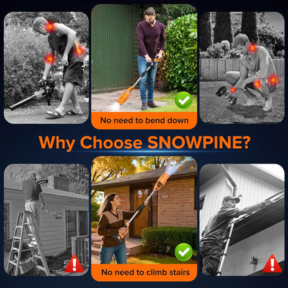 TYIIPLUS Handheld Cordless Leaf Blower with Adjustable & Foldable Pole