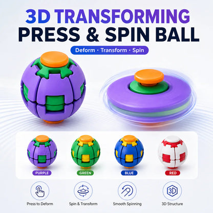 Press-to-Spin Stress Relief Fidget Ball
