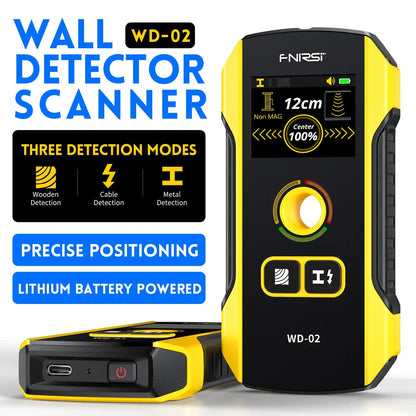 WD-02 6 in 1 Rechargeable Stud Finder Wall Scanner, TFT Display
