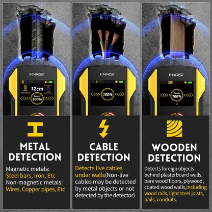 WD-02 6 in 1 Rechargeable Stud Finder Wall Scanner, TFT Display