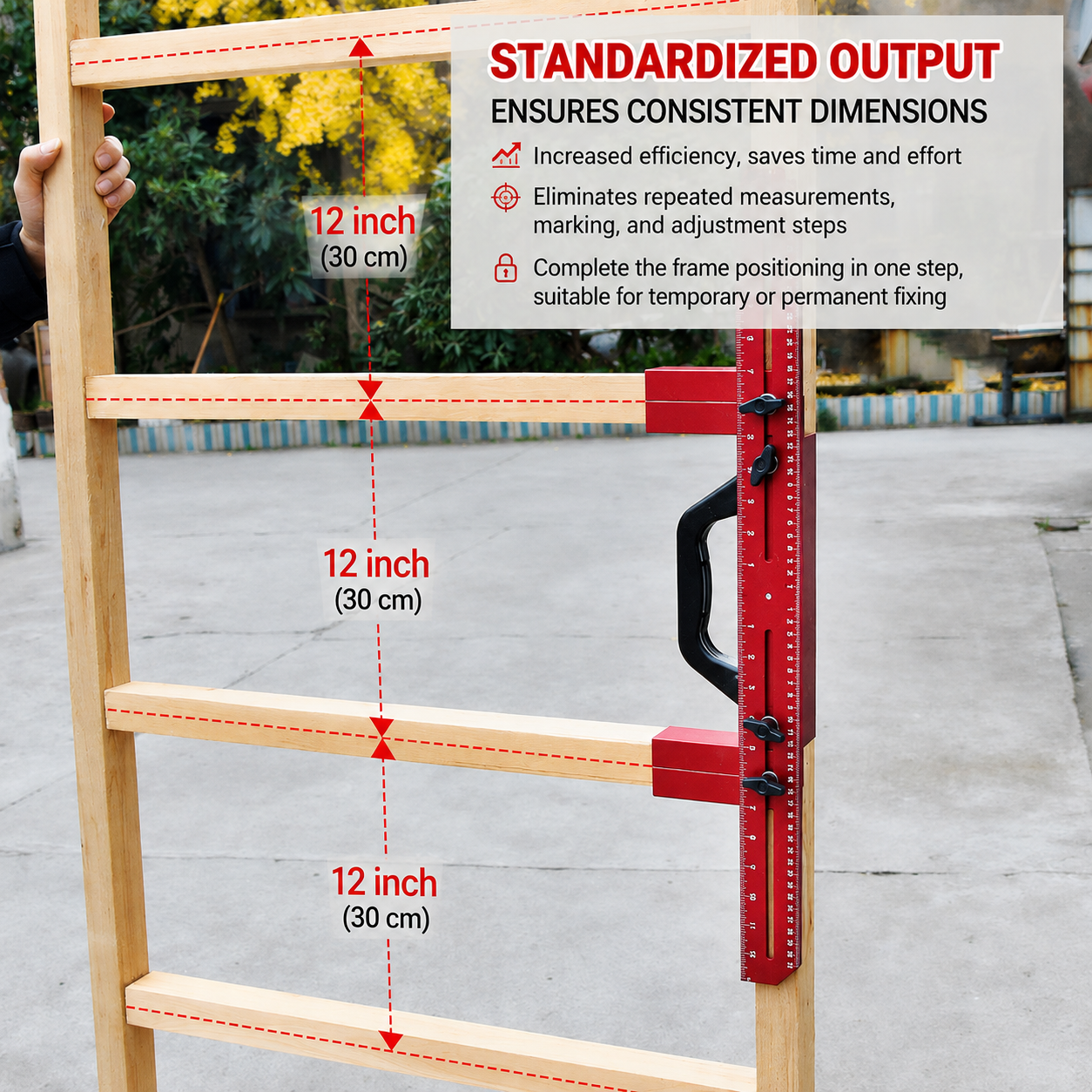TYIIPLUS Adjustable Woodworking Framing Stud Layout Tool (Up to 30")