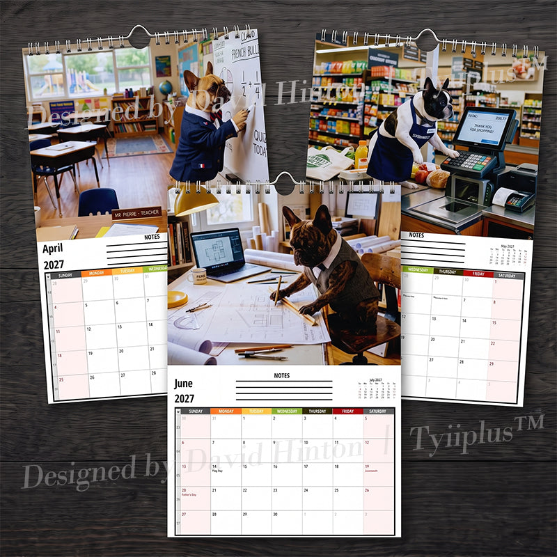 🐶 French Bulldogs Working 2027 Calendar