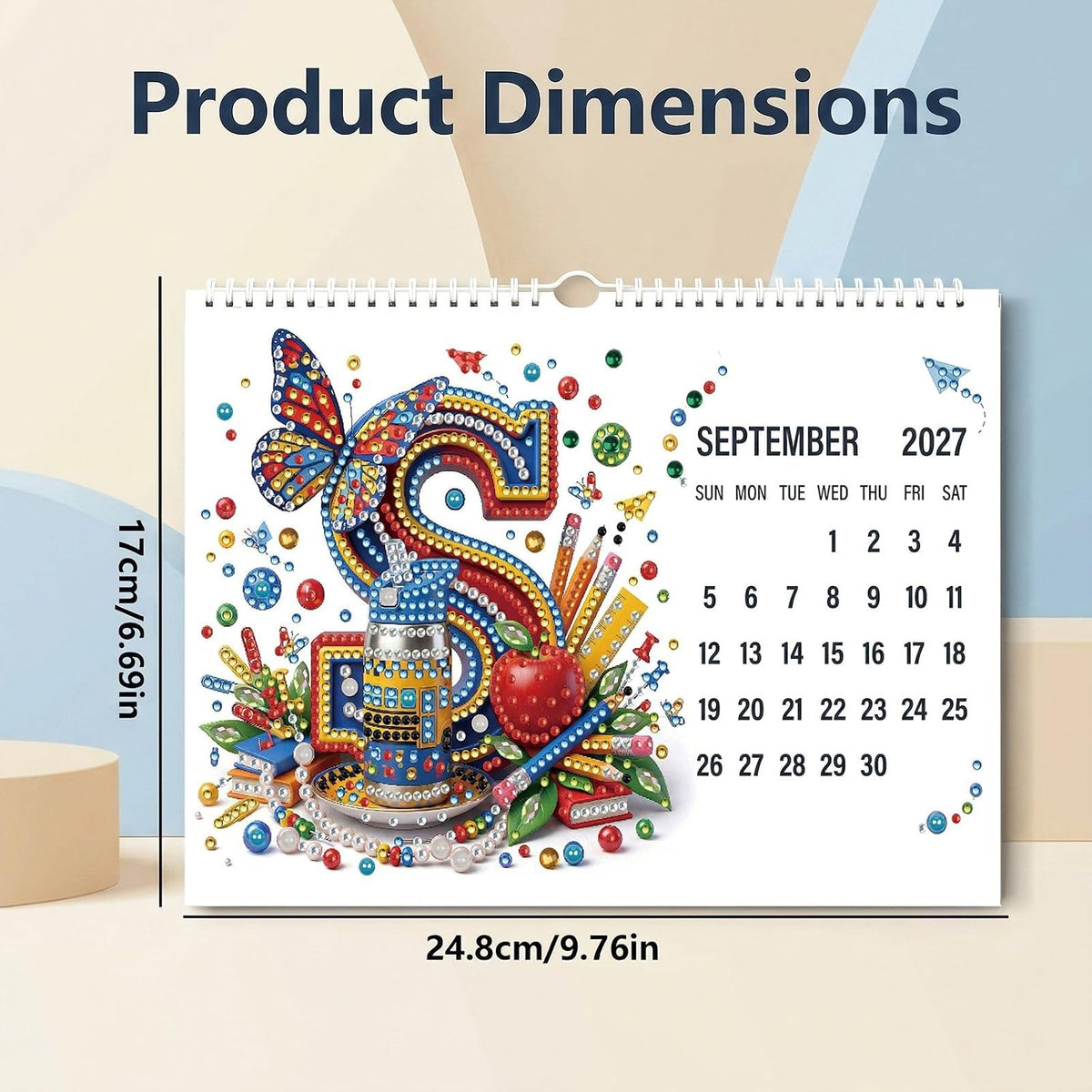 2027 DIY Diamond Painting Calendar Kit