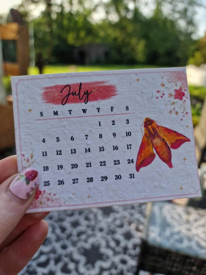 Plantable Wildflower Calendar 2027 – Seed Paper Desk Calendar