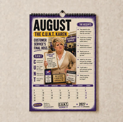 📅2027 C.U.N.T. Calendar 2.0 - The Calendar That Finally Has A Personality 😈