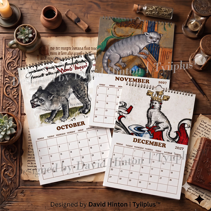 🐱Ugly Medieval Cats 2027 Calendar