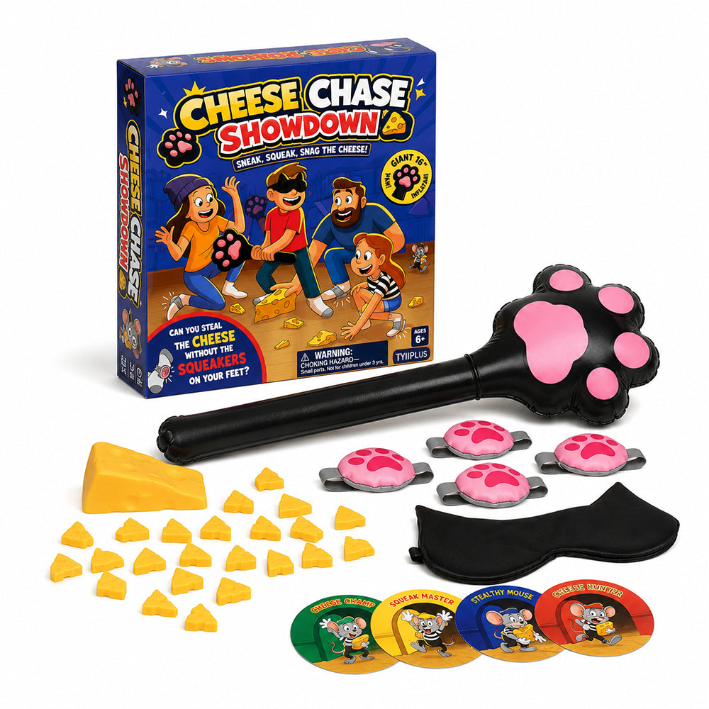 TYIIPLUS™ Cats & Robbers Family Party Game – Squeaky Sneaking Cheese-Stealing Game