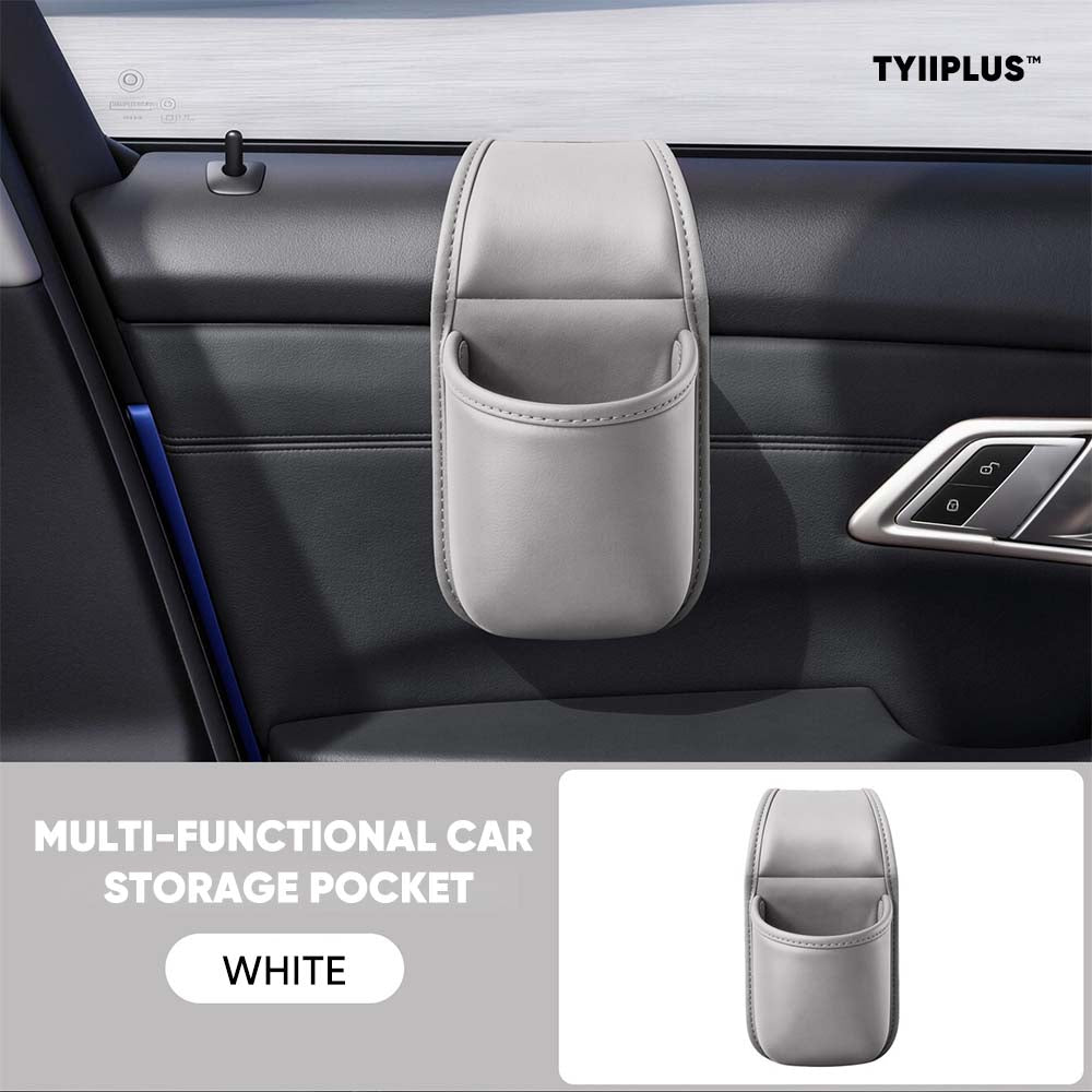TYIIPLUS™ Multifunctional Car Door Storage Pocket – Easy Adhesive Installation with Soft Flannel Lining & Residue-Free Adhesive
