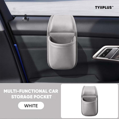 TYIIPLUS™ Multifunctional Car Door Storage Pocket – Easy Adhesive Installation with Soft Flannel Lining & Residue-Free Adhesive