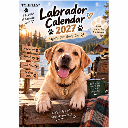 TYIIPLUS™ Labrador Calendar 2027 – Funny 12-Month Wall Calendar for Labrador Lovers & Dog Owners
