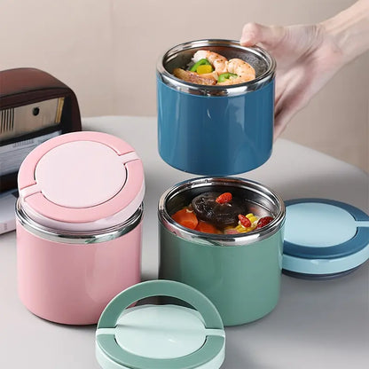 TYIIPLUS™ Stainless Steel Insulated Lunch Box with Handle – Leakproof Stackable Food Container for Office, School & Travel