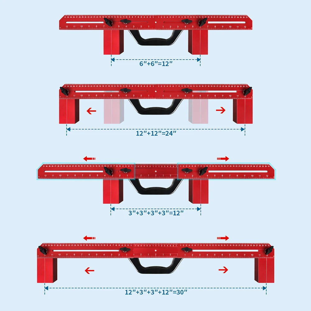 TYIIPLUS Adjustable Woodworking Framing Stud Layout Tool (Up to 30")