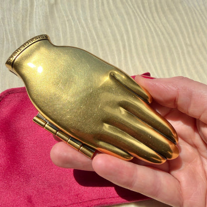 The Handheld Compact – Vintage Hand-Shaped Pocket Mirror