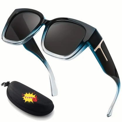 🕶️ Polarized Fit Over Sunglasses for Women – UV400 Protection Floral Frame Wear Over Prescription Glasses