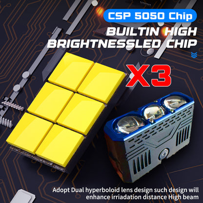 30000LM Ultra Bright LED Car Spotlight – High/Low Beam, IP68 Waterproof Off-Road Driving Light