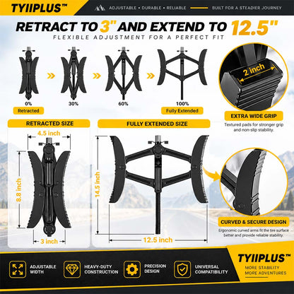 TYIIPLUS™ RV Tire Stabilizer – X-Shaped Dual Tire Chock for Travel Trailers, Motorhomes & Campers