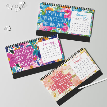 One Day At A Fucking Time | 2027 Funny Sweary Mental Health Desk Calendar