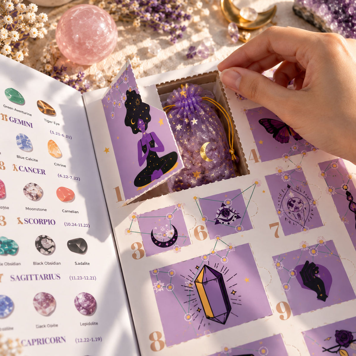12-Day Mystical Crystal & Gemstone Advent Calendar