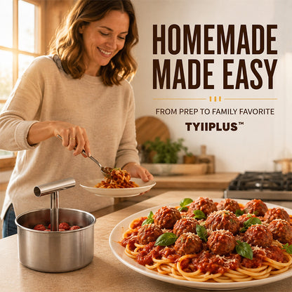 TYIIPLUS™ Stainless Steel Meatball Maker – 6/12-Cavity Manual Meatball Mold, Quick & Easy Meatball Making Tool