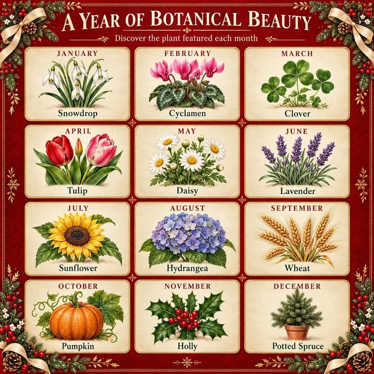 🎄🌱 Christmas Limited Edition – Eco-Friendly Plantable “Timeless” Seed Calendar 2027 🌸🌿