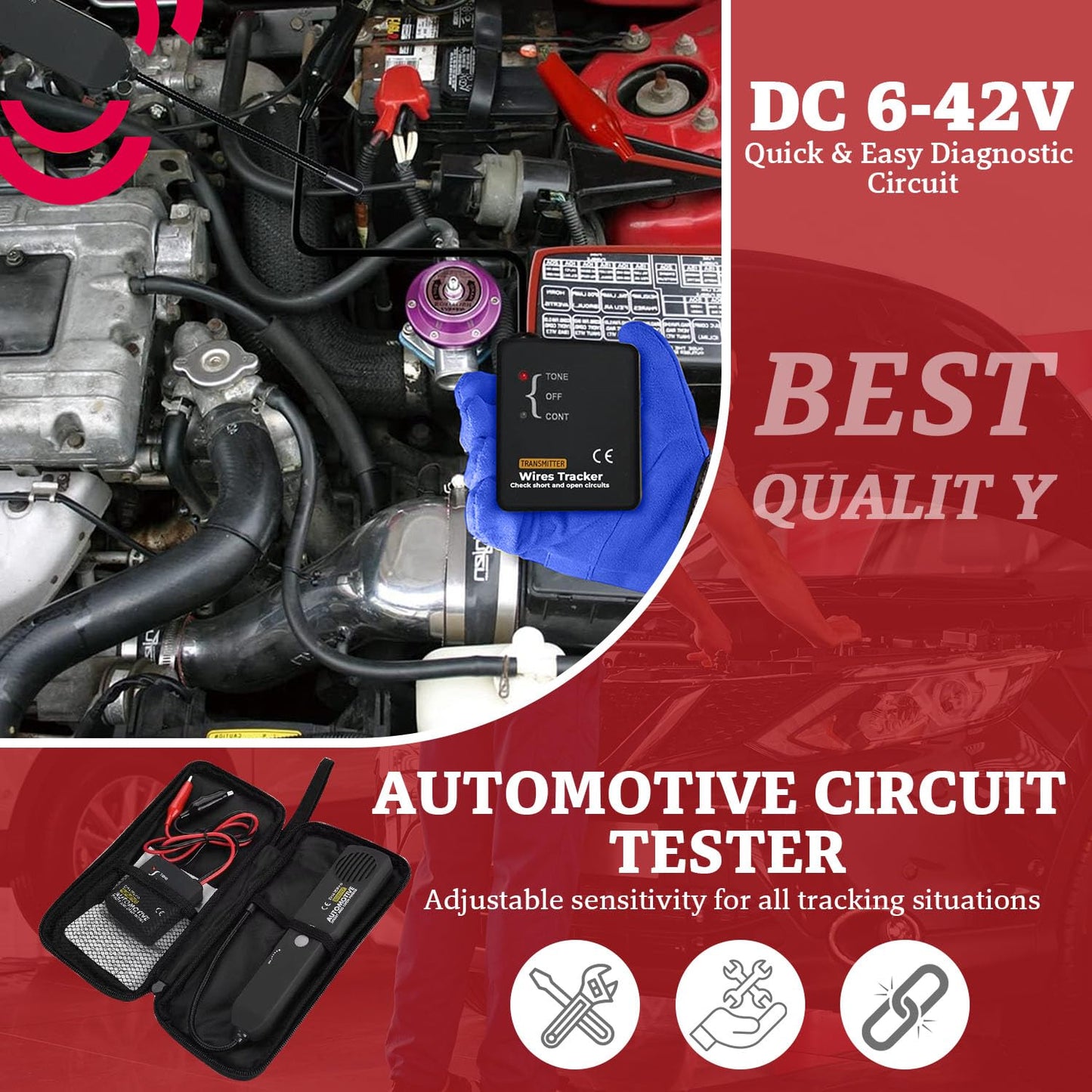 Automotive Wire Tracker & Circuit Tester — Trace Wires, Find Shorts & Open Circuits