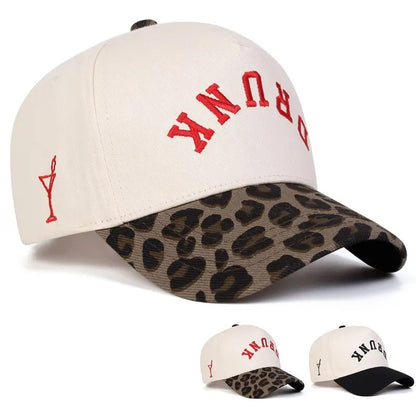 🍸DRUNK Letter Embroidered Patchwork Baseball Cap
