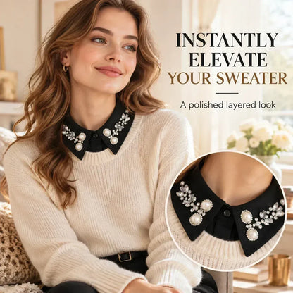 🎉✨ Jeweled Detachable Collar-Instant Elegance & Effortless Layering