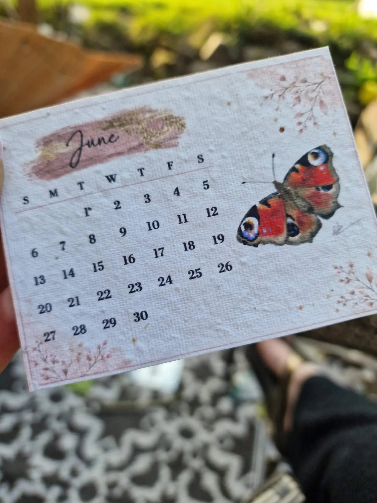 Plantable Wildflower Calendar 2027 – Seed Paper Desk Calendar