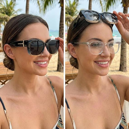 🕶️ Polarized Fit Over Sunglasses for Women – UV400 Protection Floral Frame Wear Over Prescription Glasses