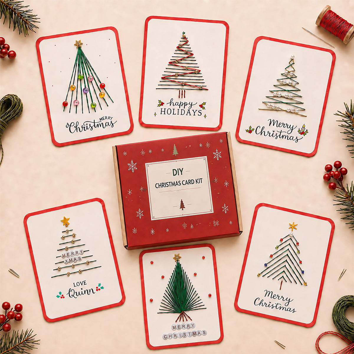 🎄 Merry & Bright Christmas DIY Kit – 6-Piece Set